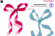 Procreate 100 Pretty Ribbons Brushes, a Brush Add-On by Fashion Workshop Bkk (Thumbnail 7 of 21)