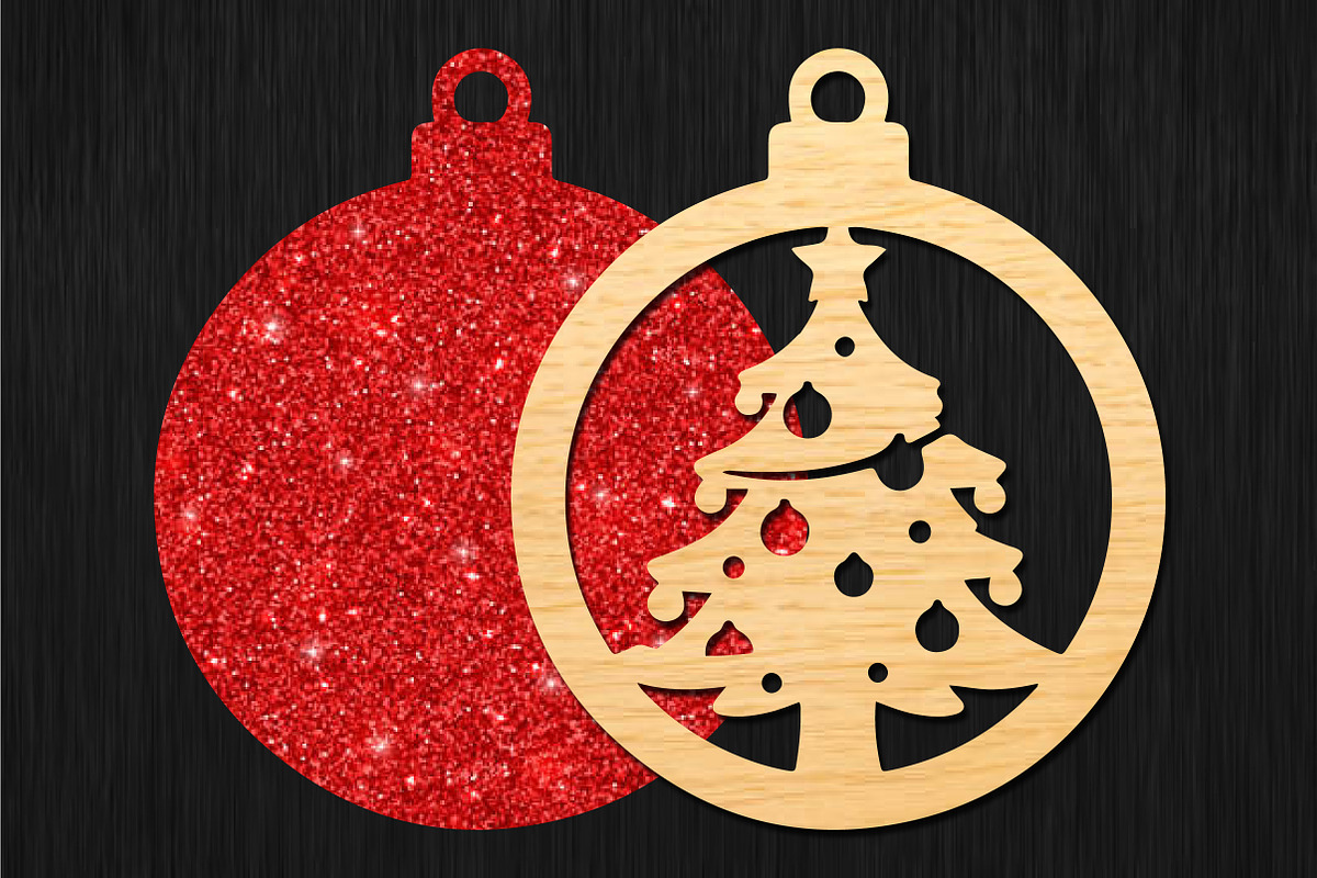 Christmas Tree Ornament Laser Cut, an Object Graphic by DreamCafeArt (Photo 3 of 3)