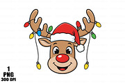 Merry Christmas Reindeer PNG, an Illustration by Daily.Designs (Thumbnail 1 of 10)
