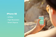 iPhone SE Mockups, an iPhone Mockup by Mockura (Thumbnail 1 of 10)
