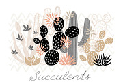 PASTEL Cactuses & Succulents BIG Set, a Decorative Illustration by Iraida_Bearlala (Thumbnail 4 of 13)