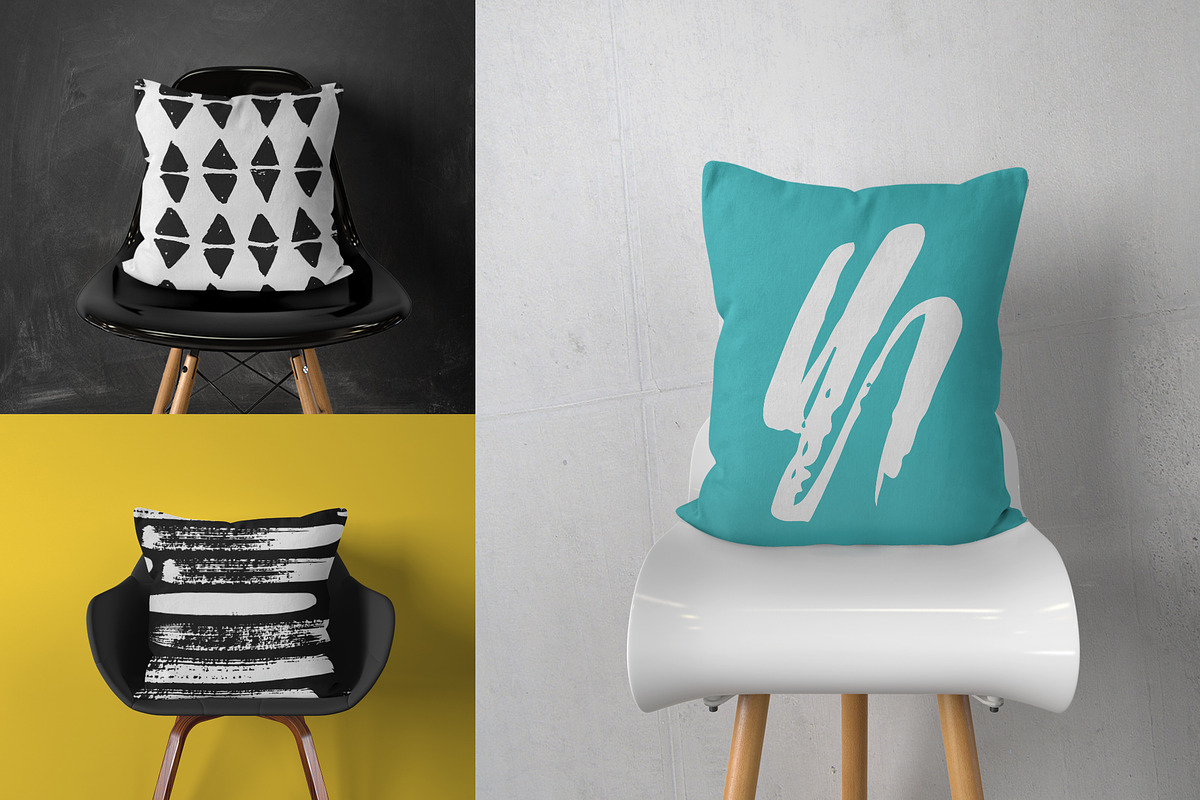 Black&White patterns + ink elements, a Pattern Graphic by Bosotochka♥Art (Photo 5 of 9)