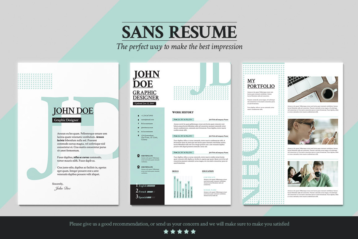Sans Resume -Cover Letter -Portfolio, a Resume Template by Pixel Strawberry (Photo 5 of 5)