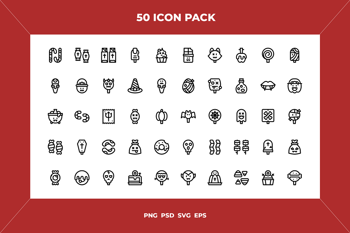 Halloween sweets and candies icons, an Icon by Wencory (Photo 1 of 2)