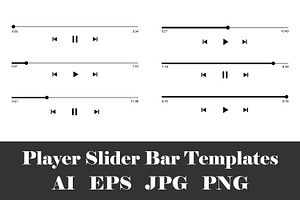 Player Slider Bar Templates, a Technology Illustration by vikkishop