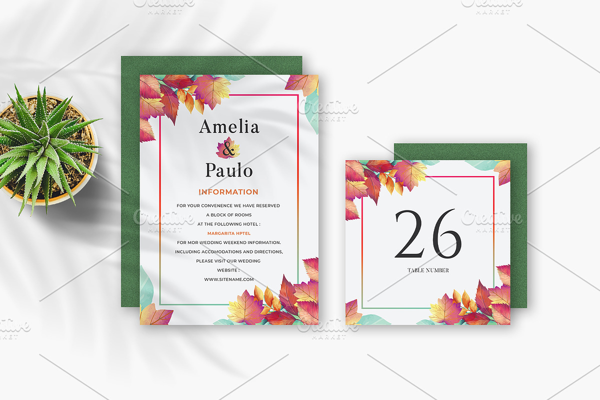 Wedding Invitation Template Set, an Invitation Template by Artphic (Photo 4 of 6)