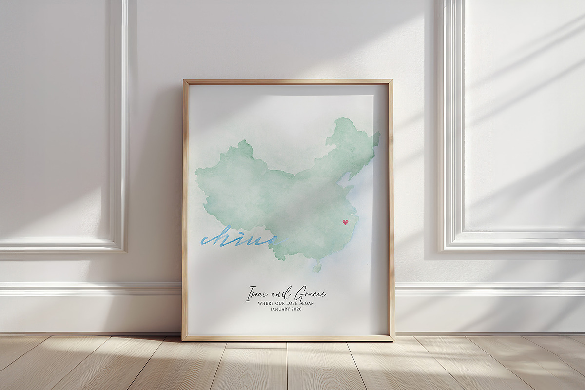Watercolor Map of China, a Graphic by Beloved Paper (Photo 2 of 6)