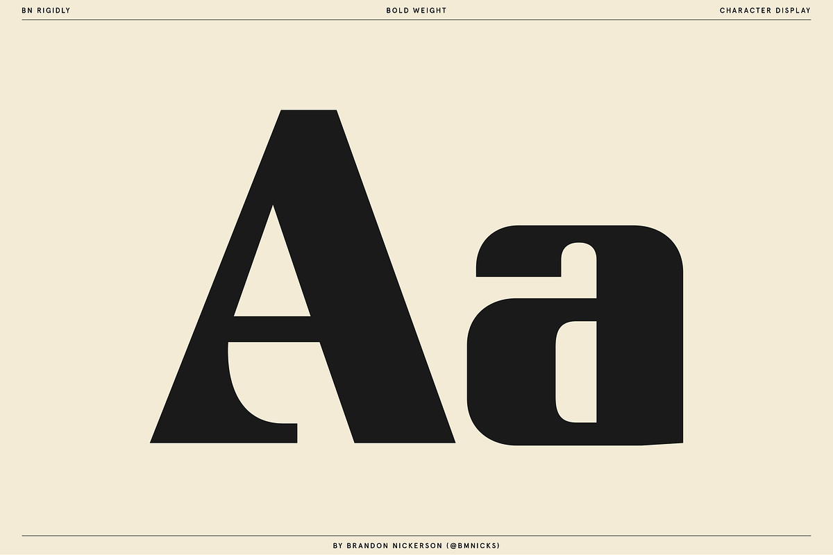 Rigidly - Thoughtfully Geometric, a Sans Serif Font by Bnick (Photo 2 of 13)