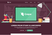 Grape - Illustrated PSD Template, a Landing Page Template by Mgd.Design (Thumbnail 2 of 5)