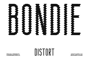Bondie Distort, a Sans Serif Font by Craft Supply Co.