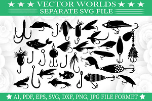 Fishing Lure SVG, Fishing Lures SVG