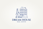 apartment real estate line art logo, a Branding & Logo Template by Blazybone (Thumbnail 1 of 2)