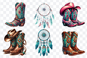 Western Cowgirl Sublimation Bundle, a Decorative Illustration by Bubble Pixel (Thumbnail 5 of 10)
