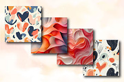 Abstract Love Shapes Pattern Paper, an Illustration by RobertsArt (Thumbnail 2 of 5)