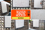 Woven Throw Blanket Mockup - Bundle, a Household Mockup by VisualGrid (Thumbnail 1 of 10)