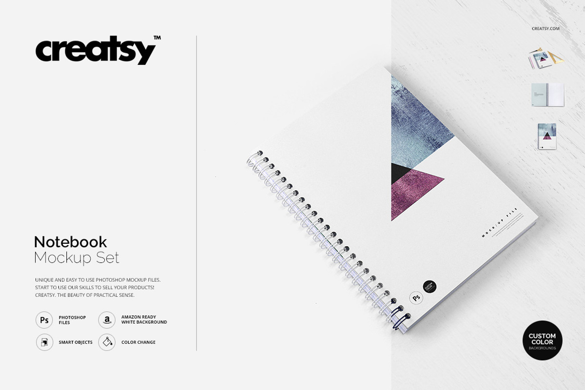 Notebook Mockup Set, a Print Template by creatsy4 (Photo 1 of 9)