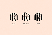 Art Deco Monogram Font, a Font by Headfonts (Thumbnail 3 of 11)