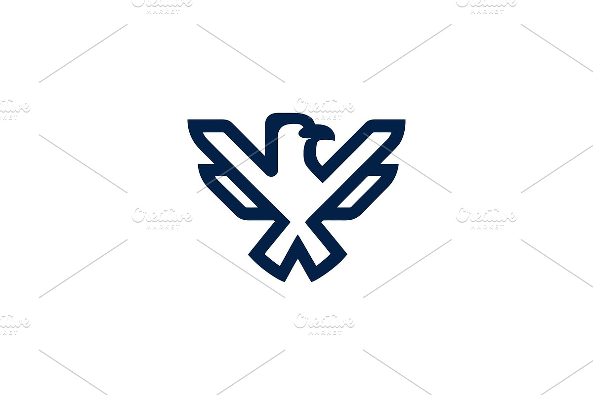 Modern eagle bird outline icon