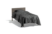 Black Wooden Single Bed 3D Model, an Object 3D Model by rebrandy (Thumbnail 3 of 10)