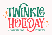 Twinkle Holiday - Christmas Font, a Handwritten Font by Keithzo (Thumbnail 1 of 6)