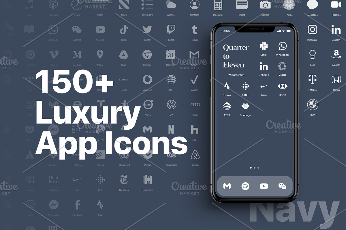 iOS 14 Luxury iPhone App Icons • B, an Icon by Homescreen Pro (Photo 1 of 6)