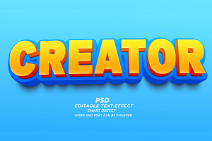 Creator PSD 3D Editable Text Effect