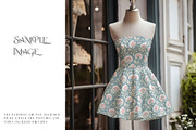 Women's Strapless Mini Dress Mockups, a Product Mockup by mock-ups (Thumbnail 12 of 17)
