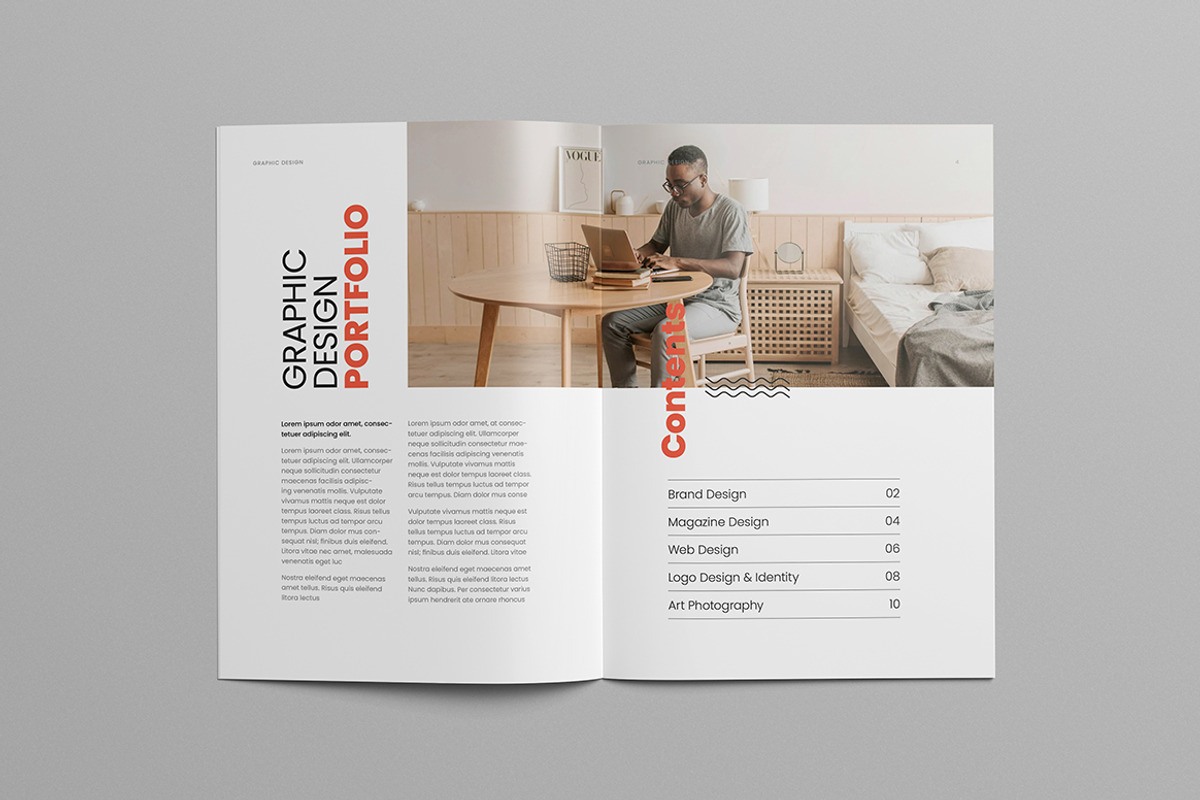 Designer Portfolio Layout, a Brochure Template by HiveArts (Photo 2 of 9)