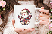 Patchwork Christmas Cute Santa Png, an Illustration by RobertsArt (Thumbnail 2 of 7)