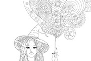 10 witches Halloween theme, an Illustration by Somjai King (Thumbnail 10 of 11)