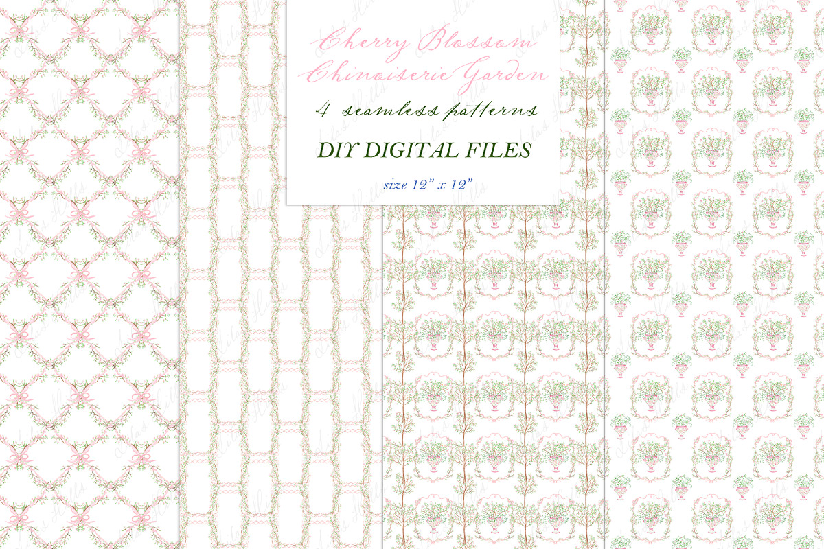 Cherry Blossom Chinoiseries Garden, a Graphic by LABFcreations (Photo 6 of 6)