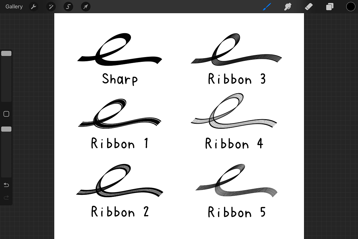 Procreate Calligraphic Brushes [i], a Brush Add-On by 103cia (Photo 4 of 4)