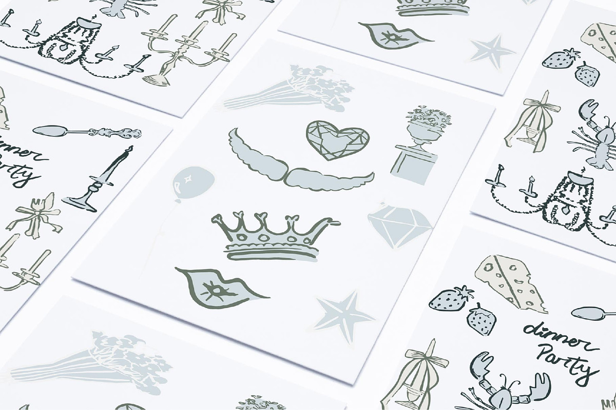Whimsical wedding party Clipart, an Object Graphic by MayBay Studio (Photo 3 of 7)