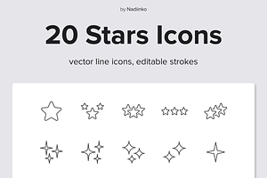 Stars Line Icons