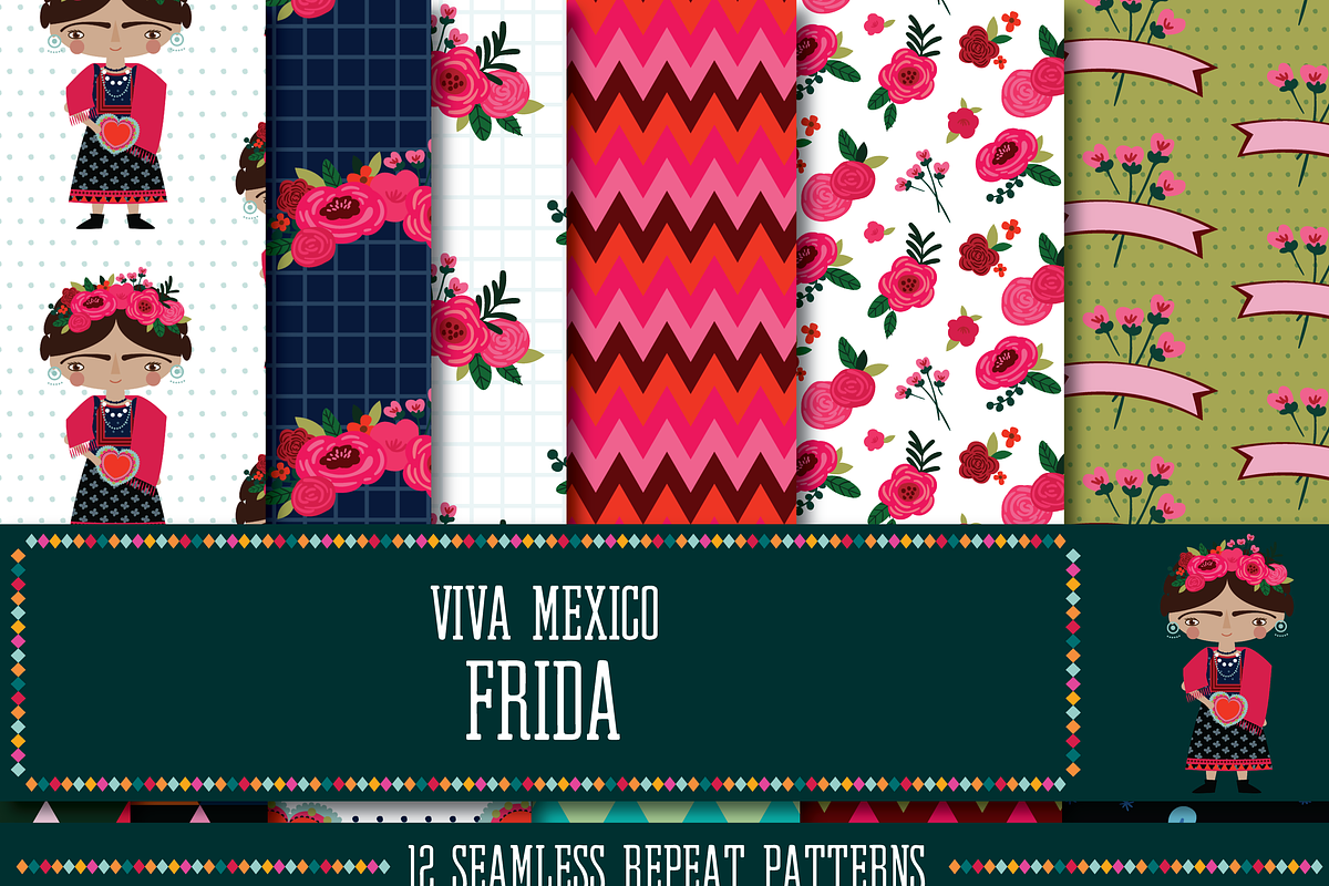 Viva Mexico Frida, a Texture Graphic by happychinchilla (Photo 1 of 3)