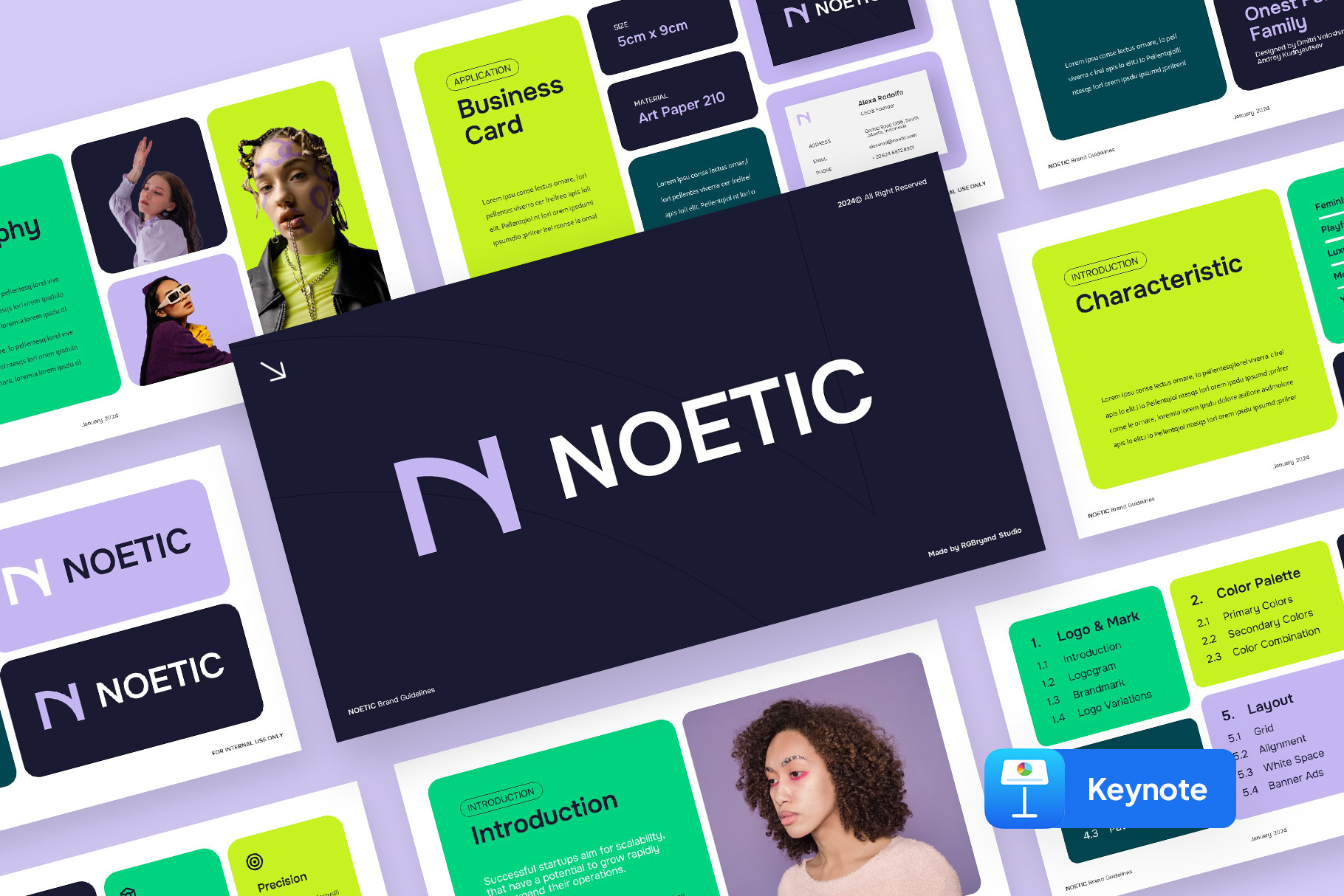 NOETIC - Brand Guidelines Keynote, a Presentation Template by rgbryand