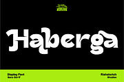 Haberga - Sans Serif Display Font, a Sans Serif Font by Rishsketch (Thumbnail 1 of 13)
