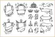 Heraldic element collection, a Decorative Illustration by MaximGertsen (Thumbnail 2 of 6)