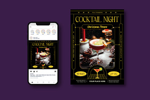 Cocktail Night Flyer, a Flyer Template by iDoodle Studio