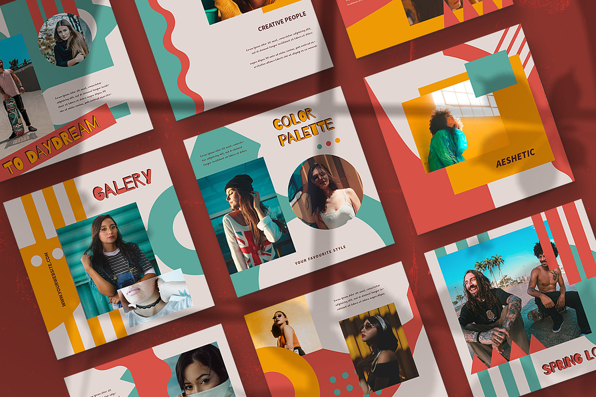 Geomei 90' Instagram Templates, a Social Media Template by Azruca (Photo 4 of 9)