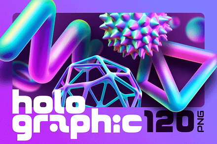 3D Holographic Shapes Collection