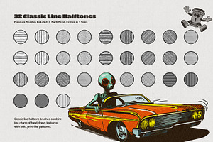 Retro Halftone Affinity Brushes