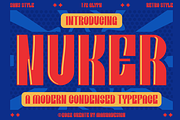 Nuker - A Modern Condensed Display, a Sans Serif Font by Marvadesign (Thumbnail 1 of 8)