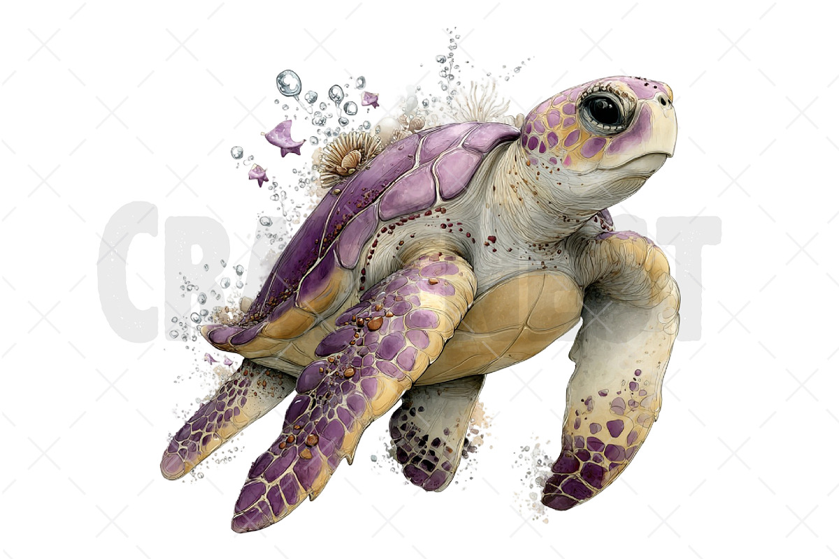 Summer Sea Turtle Clipart, an Illustration by Craft Nest (Photo 11 of 12)