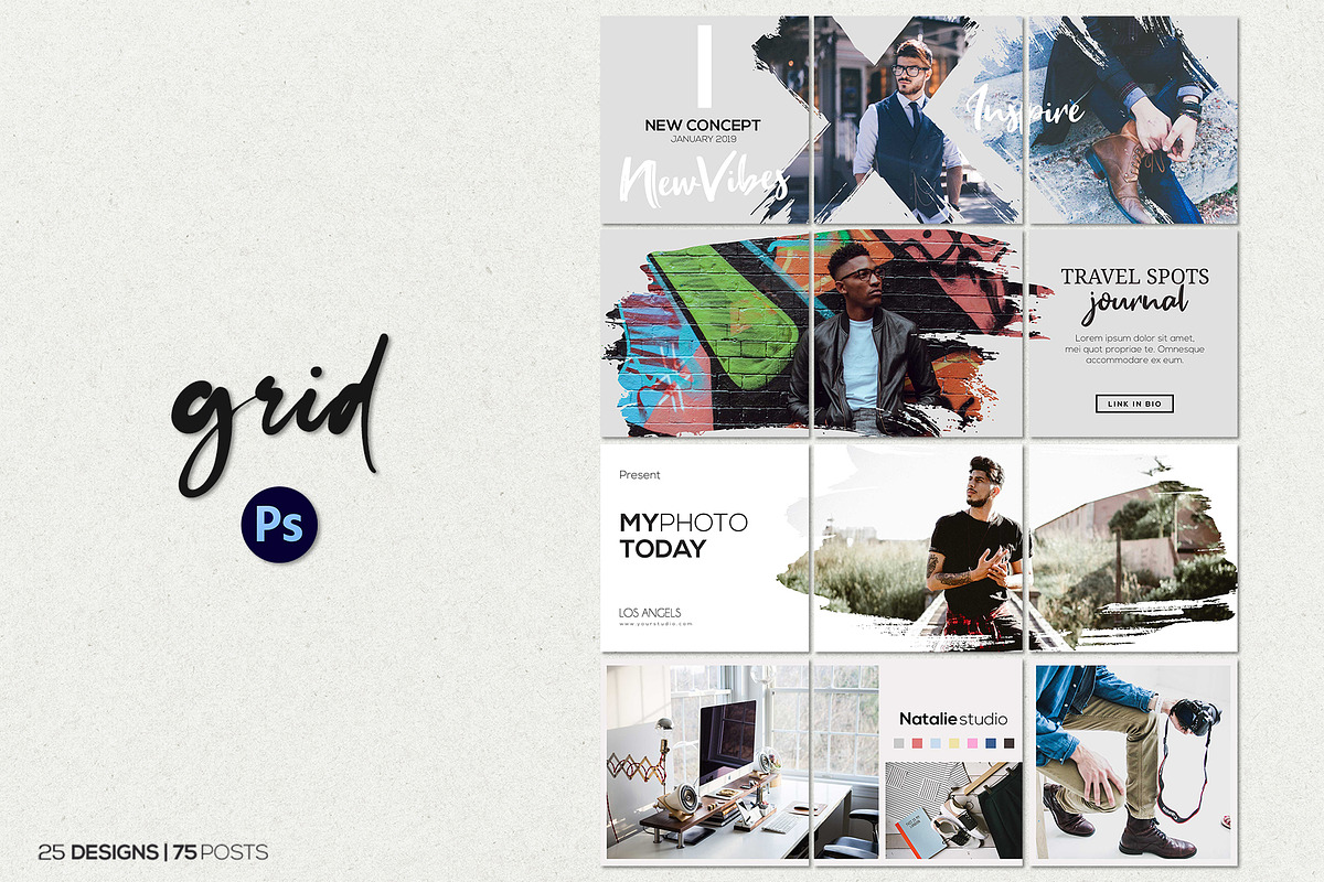 Agenda Insta Grid (Triple Posts), a Social Media Template by Analogi Studio (Photo 2 of 13)
