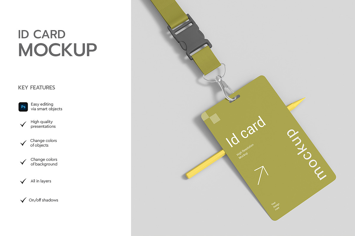 ID Card Mockup Template, a Product Mockup by graphypix (Photo 2 of 4)
