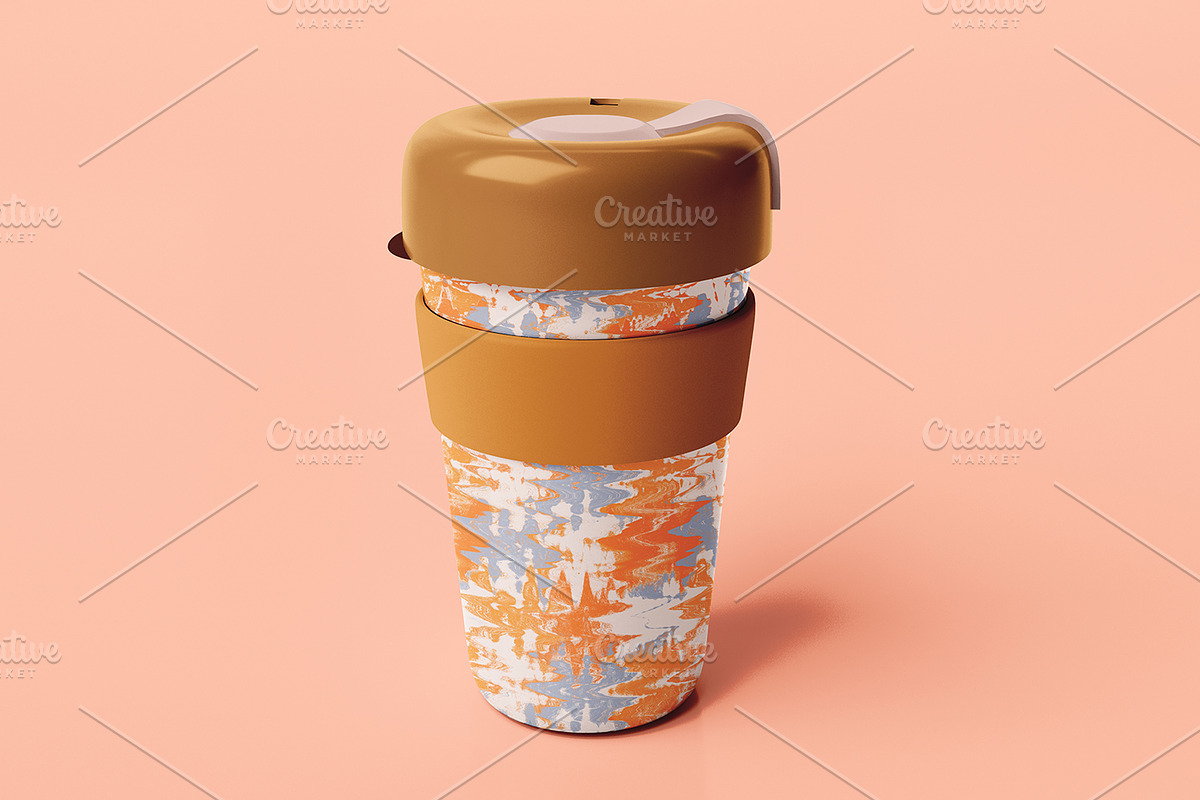 Reusable Coffee Cup Mockup Set, a Cups & Container Mockup by Mirachma Project (Photo 7 of 8)