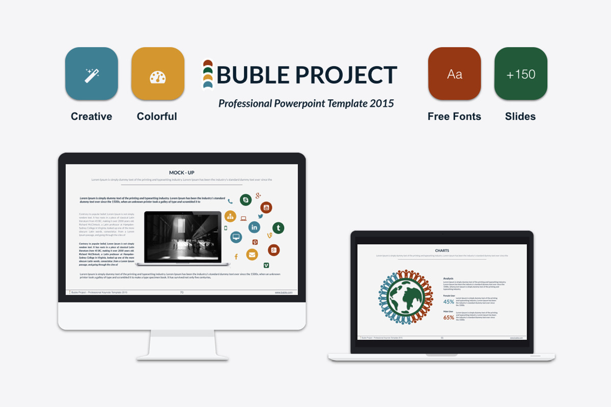 Bubble Powerpoint Template, a Presentation Template by Mia (Photo 1 of 5)