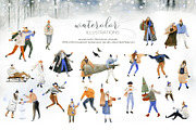 A Walk in Winter Watercolor Set, a Person Illustration by Bibela (Thumbnail 3 of 14)
