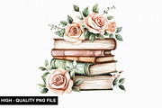 Watercolor Floral Book Clipart, an Illustration by crative8112 (Thumbnail 10 of 11)